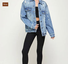 Load image into Gallery viewer, Keep It Casual Denim Jacket - Wildfire and Lace
