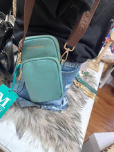 Load image into Gallery viewer, Turquoise Crossbody Handbag - Wildfire and Lace

