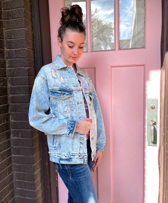 Keep It Casual Denim Jacket - Wildfire and Lace