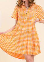 Load image into Gallery viewer, Autumn Love Gingham Dress-Sale - Wildfire and Lace

