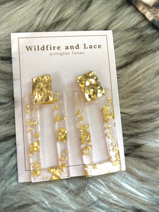 Gold Fleck Earrings - Wildfire and Lace