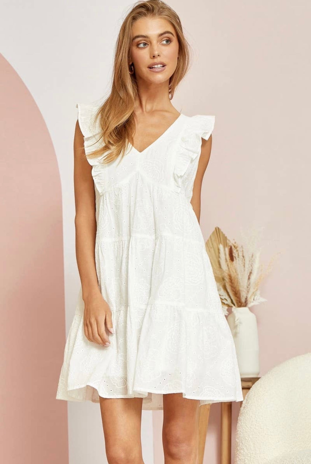 Crisp White Eyelet Dress-Sale - Wildfire and Lace