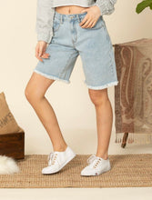Load image into Gallery viewer, Kicking Around Denim Shorts - Wildfire and Lace
