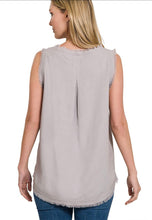 Load image into Gallery viewer, Tank Style Linen Top - Wildfire and Lace
