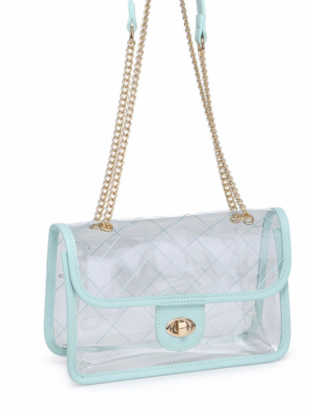Clear Stadium Handbag - Wildfire and Lace