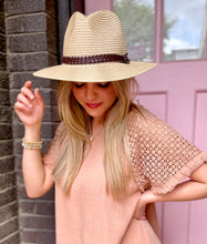 Load image into Gallery viewer, Weekender Straw Hat - Wildfire and Lace
