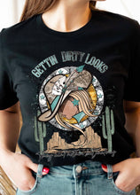 Load image into Gallery viewer, Gettin Dirty Looks Tee - Wildfire and Lace
