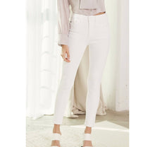 Load image into Gallery viewer, High Rise White Denim Jeans - Wildfire and Lace
